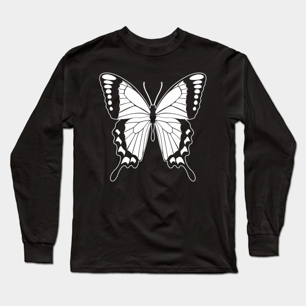 butterfly Long Sleeve T-Shirt by ElectricPeacock